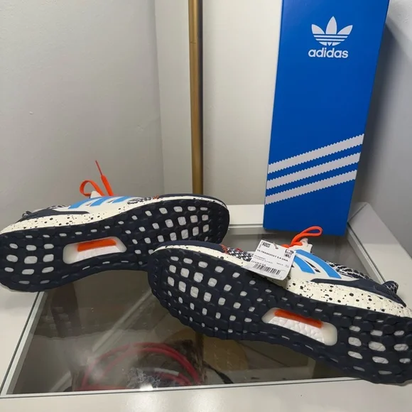 adidas Ultraboost DNA Athletic Shoes - Navy, White, and Orange - Picture 5 of 5